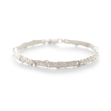Rough-textured bracelet in silver - Wim Meeussen Antwerp